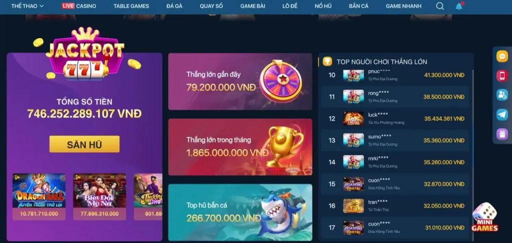Các chương trình khuyến mãi nổ hũ hấp dẫn tại SP8BET